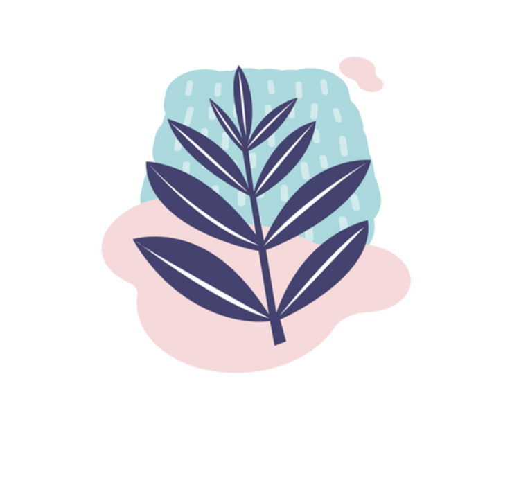 Tapis vinyle nature plante de pluie aquarelle - TenStickers