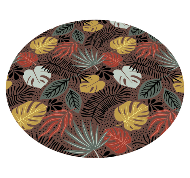 Tapis vinyle nature illustration de feuille tropicale - TenStickers