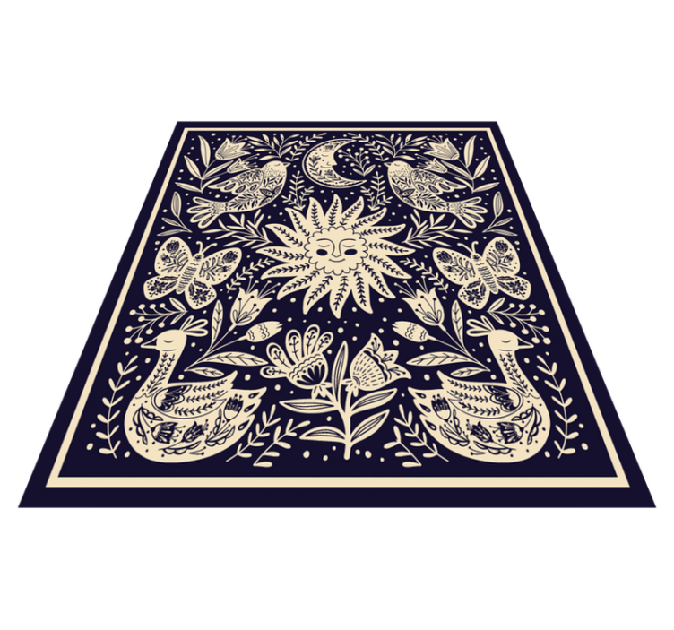 Tapis vinyle chambre harmonie folklorique céleste - TenStickers