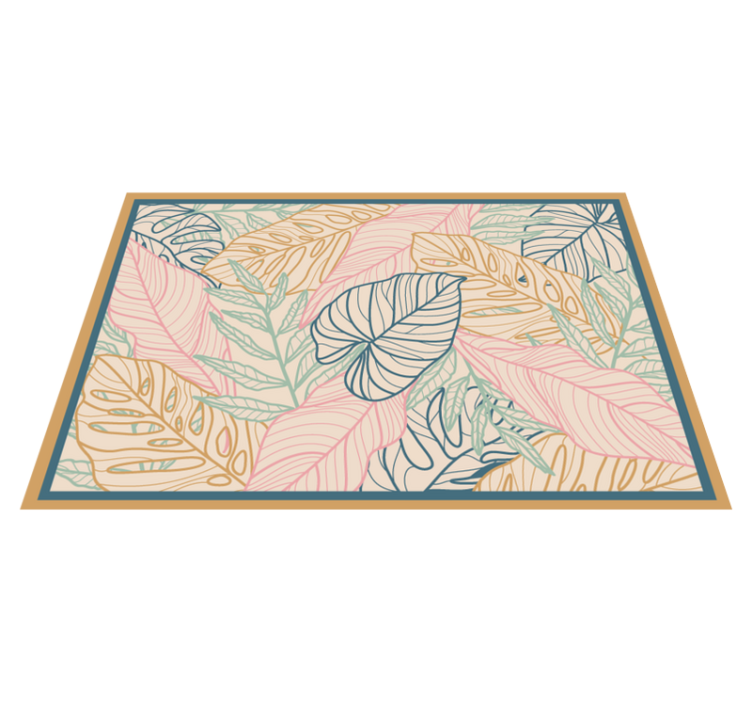 Tapis vinyle nature motifs tropicaux feuillus - TenStickers