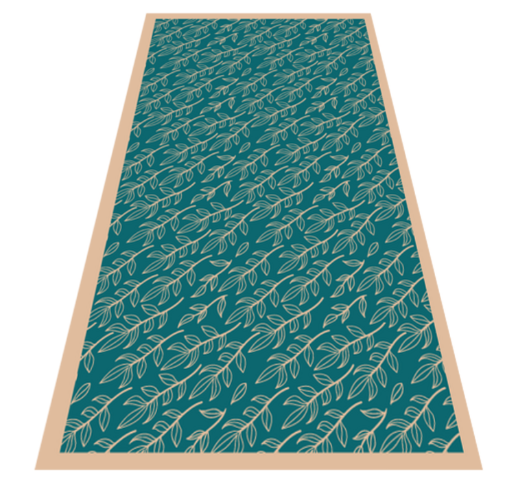 Tapis vinyle fleurs et plantes feuilles vertes gracieuses - TenStickers
