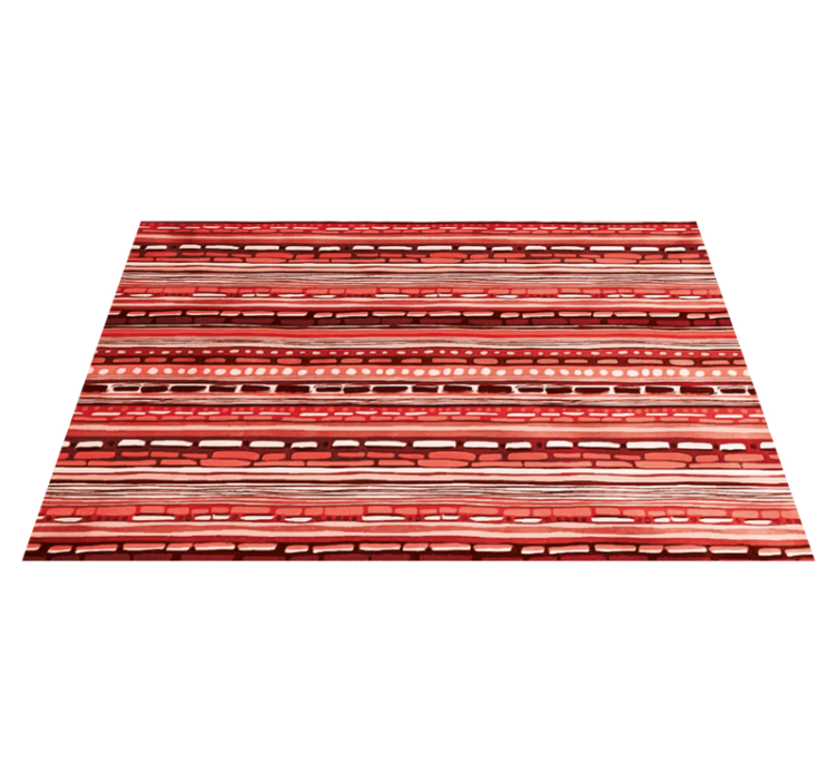 Tapis vinyle rayures lignes rouges abstraites - TenStickers