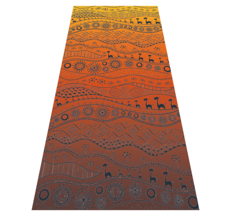 Tapis vinyle éthnique motifs abstraits culturels - TenStickers