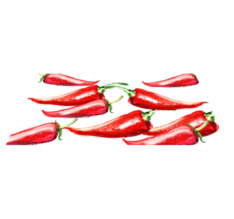 Tapis vinyle cuisine conception de piments - TenStickers
