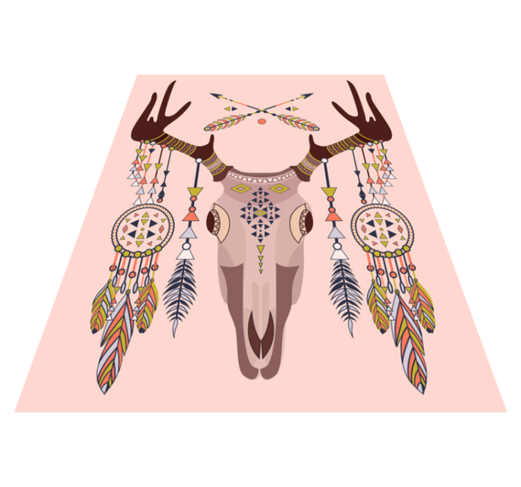 Tapis vinyle éthnique motif de bois de cerf élégant - TenStickers