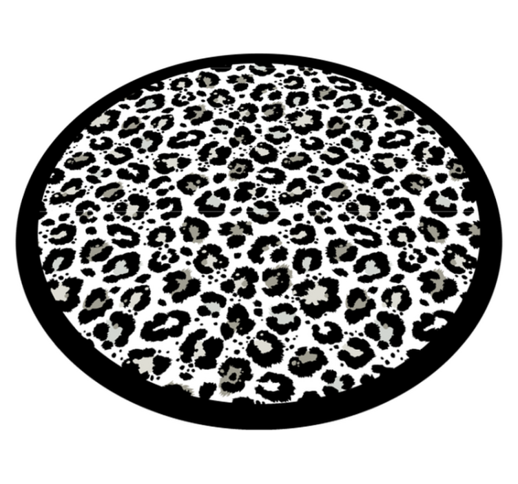 Tapis vinyle animal motif léopard rond - TenStickers