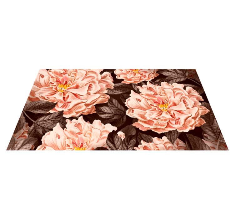 Tapis vinyle fleurs et plantes fleurs florales élégantes - TenStickers