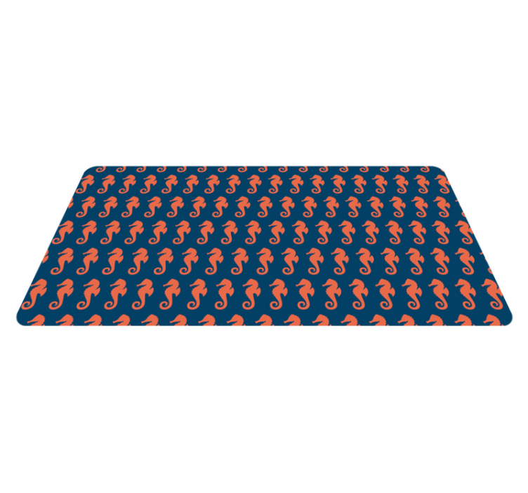 Tapis vinyle salle de bain motif hippocampe - TenStickers