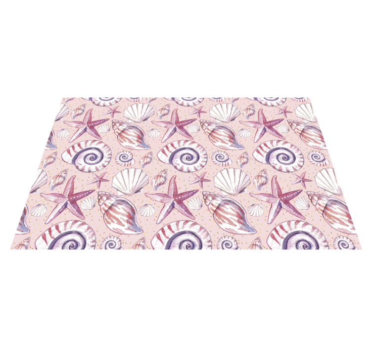 Tapis vinyle nature coquillages et célestes - TenStickers