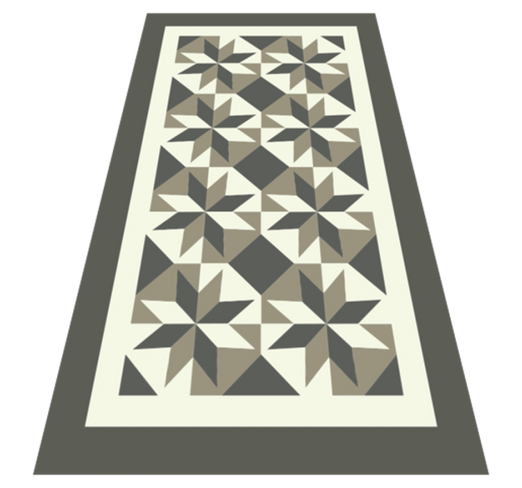Tapis vinyle vintage carreaux de ciment étoiles - TenStickers