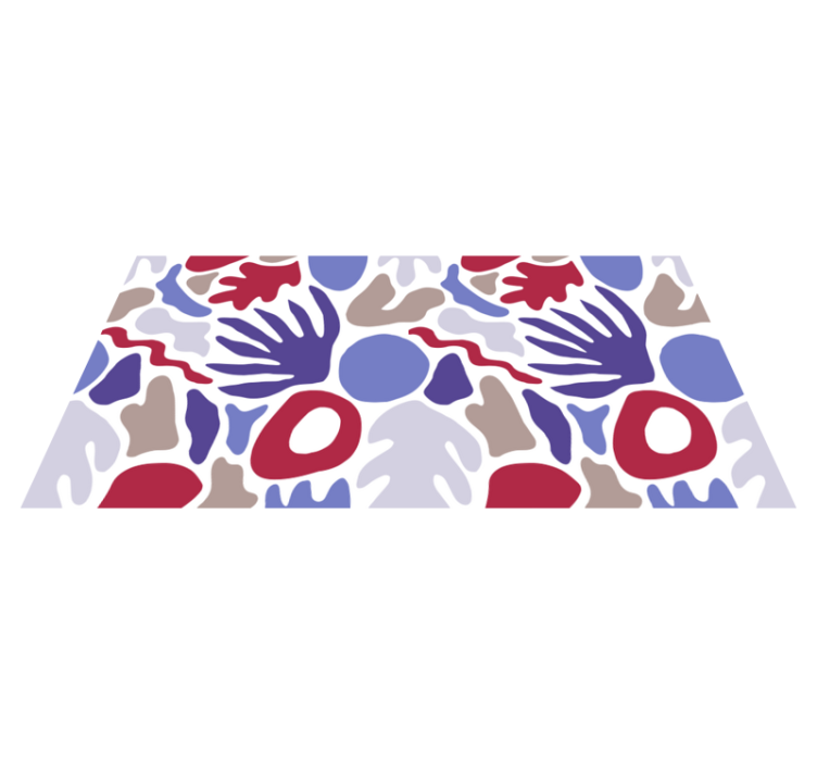 Tapis vinyle minimaliste motif de forme abstraite - TenStickers