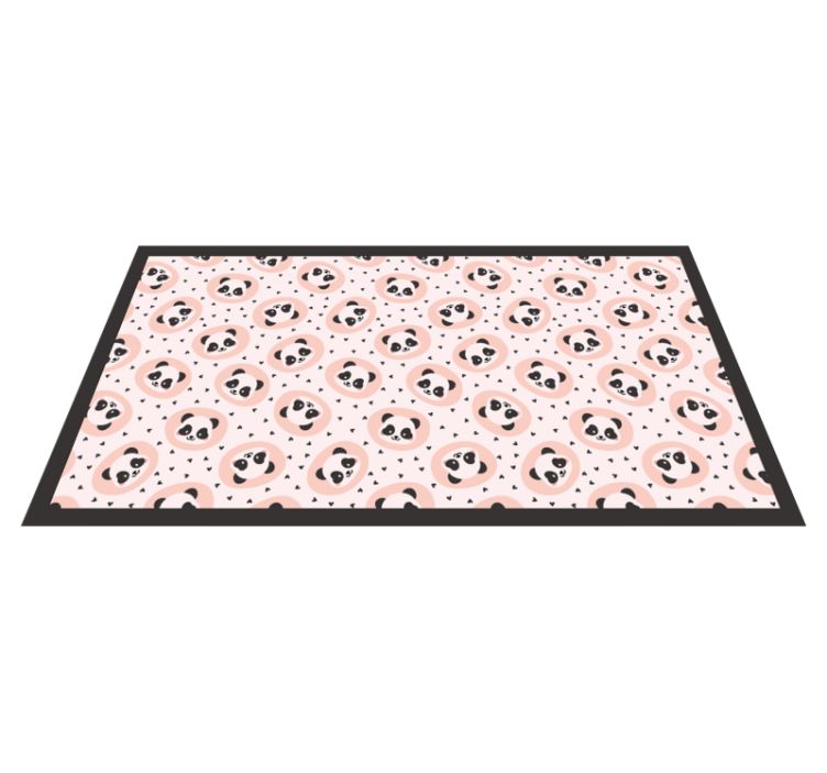 Tapis vinyle animal visages de bébé panda - TenStickers