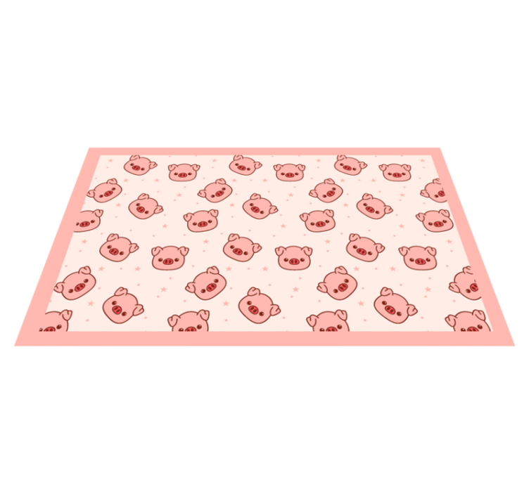 Tapis vinyle pour enfants motifs de cochons mignons - TenStickers