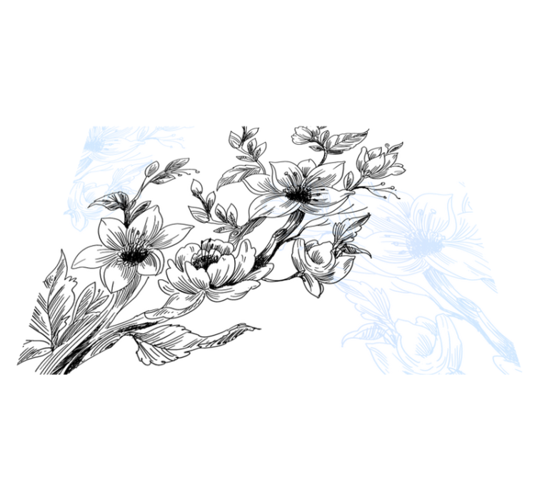 Tapis vinyle fleurs et plantes concept de fleur d'azur - TenStickers