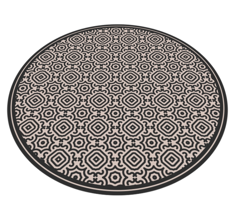Tapis mosaique vinyle motif classique rond - TenStickers