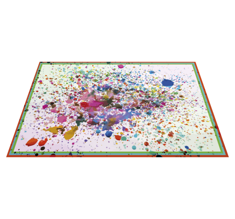 Tapis vinyle design moderne art éclaboussé coloré - TenStickers