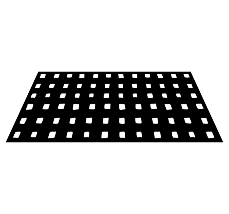Tapis vinyle minimaliste motif carré noir et blanc - TenStickers