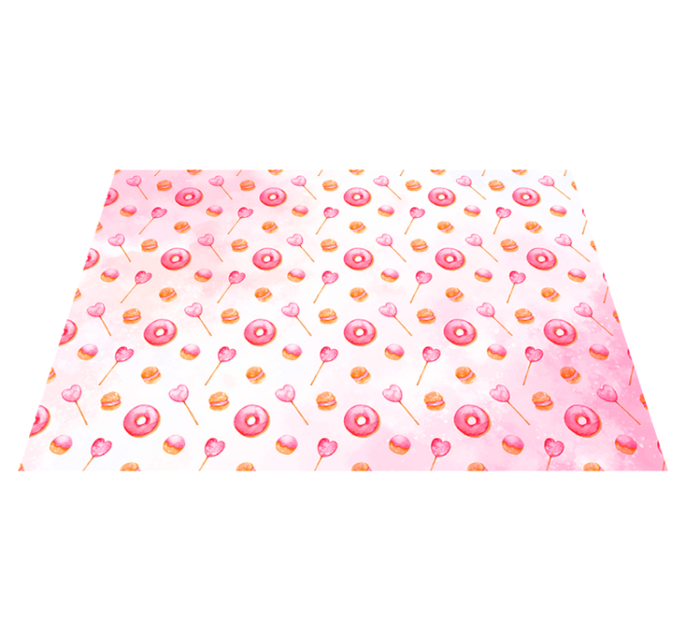 Tapis vinyle cuisine doux délice bonheur - TenStickers