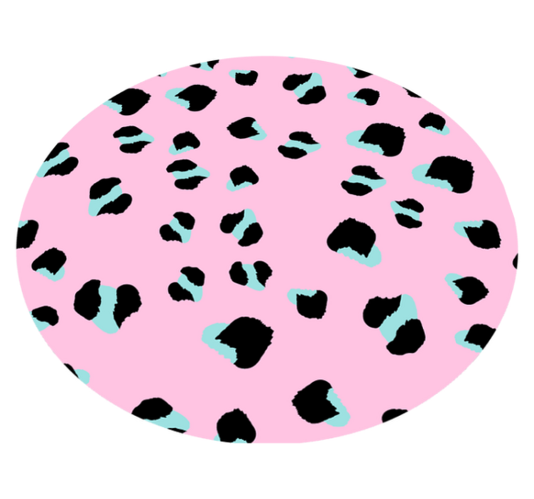 Tapis vinyle animal taches de léopard roses - TenStickers