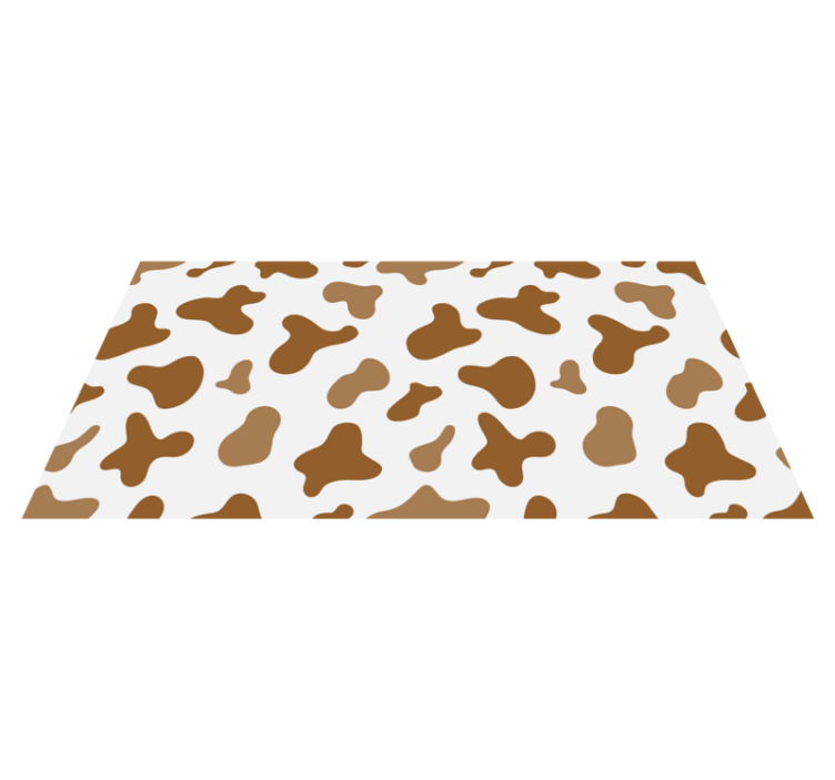 Tapis vinyle animal motif cuir de vache marron - TenStickers