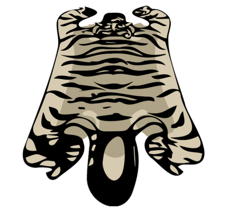 Tapis vinyle animal rayures de tigre élégantes - TenStickers