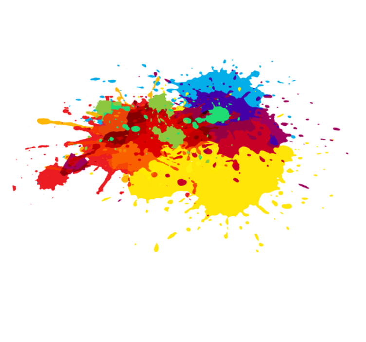 Tapis vinyle autres tapis éclaboussures d'art colorées - TenStickers