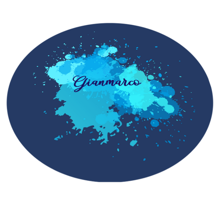 tapis vinyle chambre éclaboussure bleue - TenStickers