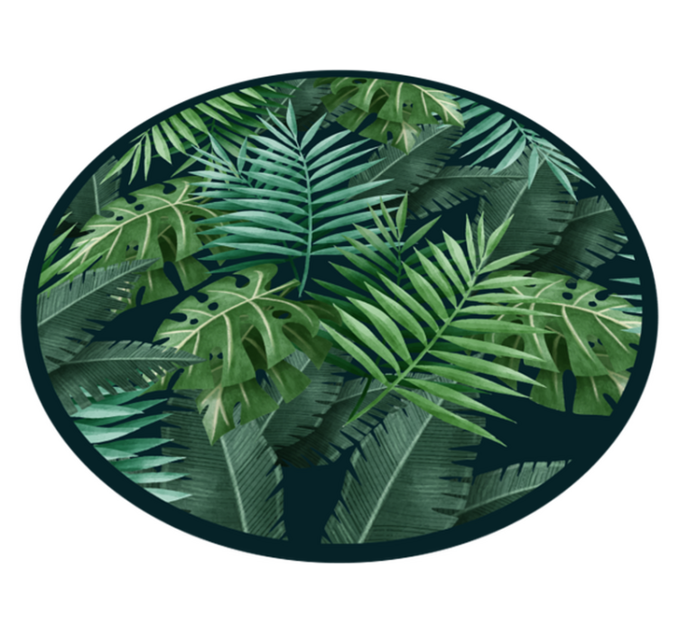 Tapis vinyle nature feuillage tropical luxuriant - TenStickers