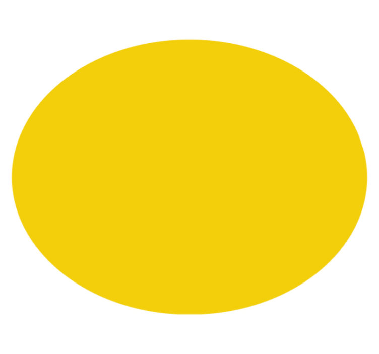 Tapis vinyle rond jaune vif - TenStickers