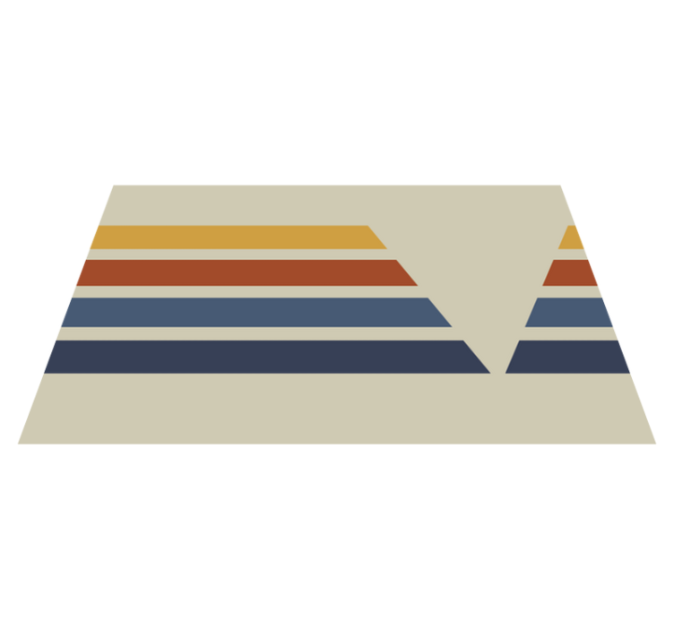 Tapis vinyles géométriques motif à rayures en chevrons - TenStickers