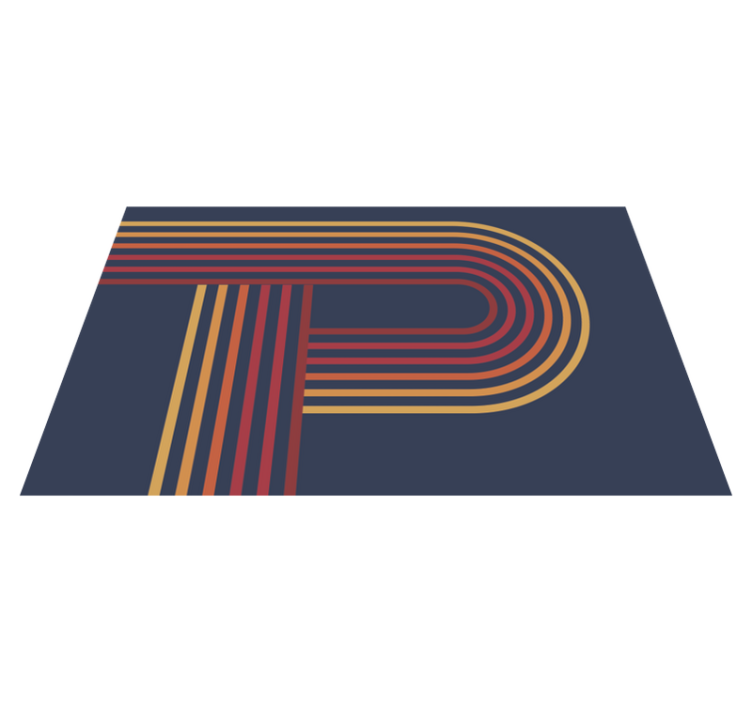 Tapis vinyles géométriques superposition de lignes colorées - TenStickers