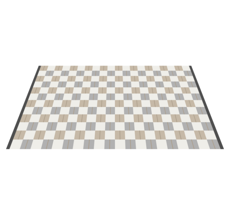 Tapis vinyles géométriques empreinte d'échecs - TenStickers
