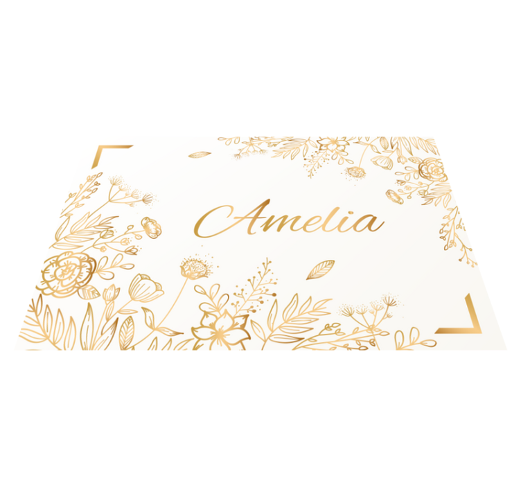 Tapis vinyle personnalisé accueil floral sur mesure - TenStickers