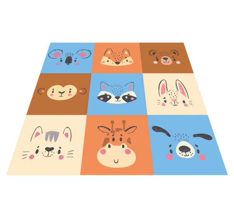 Tapis vinyle autres tapis tuiles bébés animaux - TenStickers