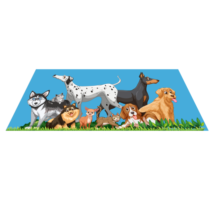 Tapis vinyle autres tapis rassemblement de chiens - TenStickers