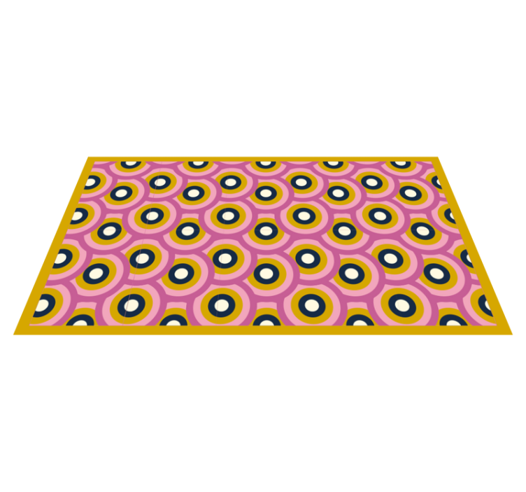 Tapis vinyles géométriques fusion de couleurs circulaire - TenStickers