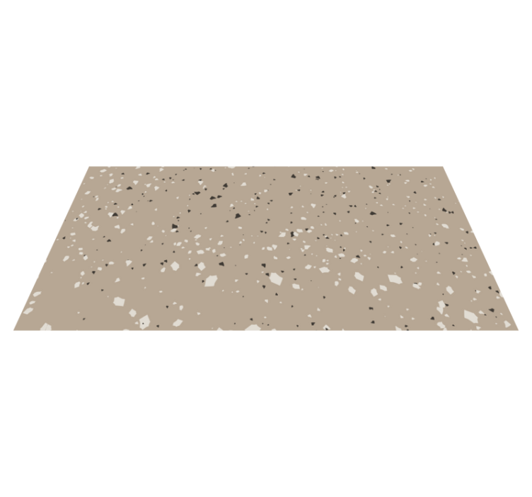 Tapis vinyle marbre motif terrazzo neutre - TenStickers