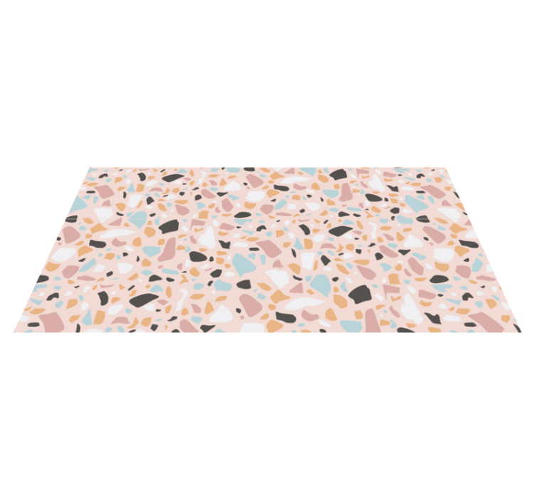 Tapis vinyle marbre nuances à motifs terrazzo - TenStickers