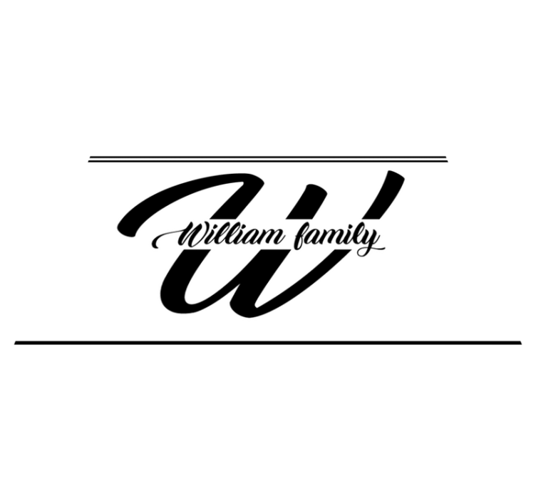 Tapis vinyle entrée initiale et nom de famille - TenStickers