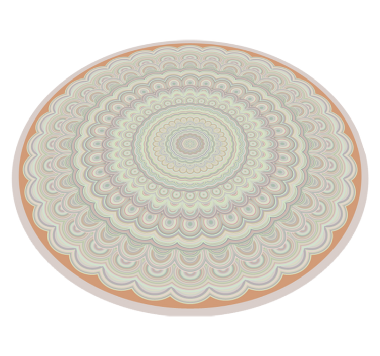 Tapis vinyle mandala motif circulaire complexe - TenStickers