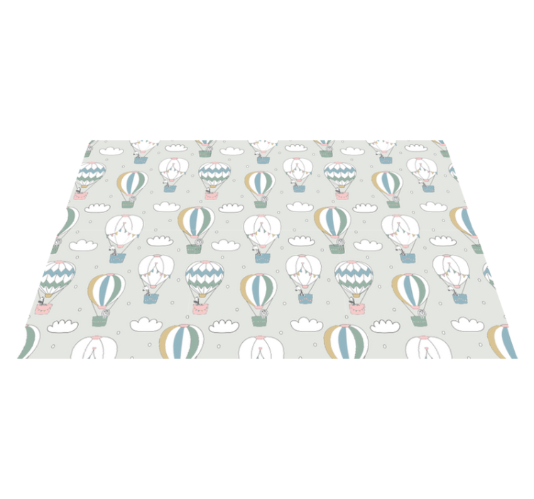 Tapis vinyle pour enfants ballons gonflables gris - TenStickers
