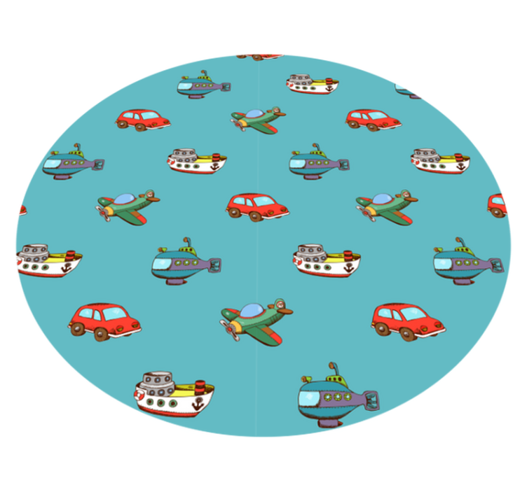Tapis vinyle chambre bébé véhicules jouets aventure - TenStickers