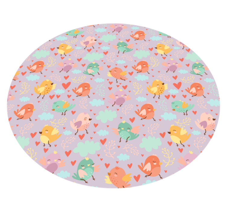 Tapis vinyle animal imprimé oiseau coloré - TenStickers