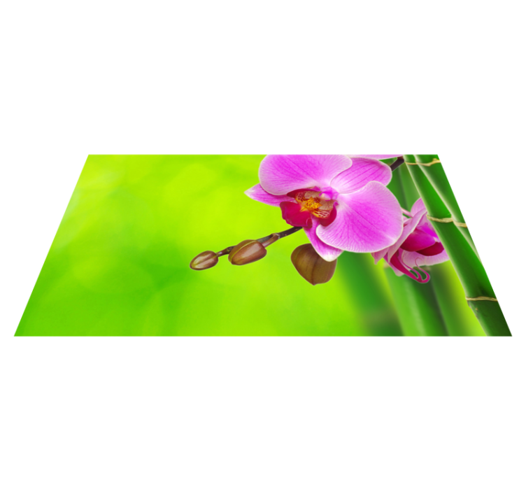 Tapis vinyle fleurs et plantes Éclat d'orchidée - TenStickers