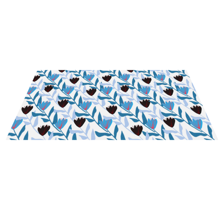 Tapis vinyle fleurs et plantes arrangement de feuilles - TenStickers