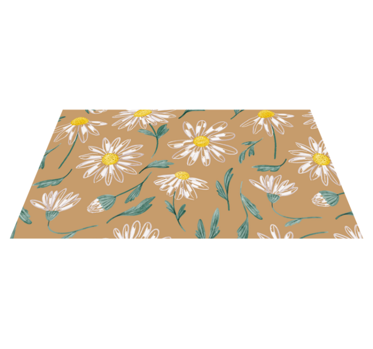 Tapis vinyle fleurs et plantes motif pétales de marguerite - TenStickers