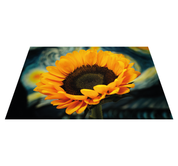 Tapis vinyle fleurs et plantes tournesols éclatants - TenStickers