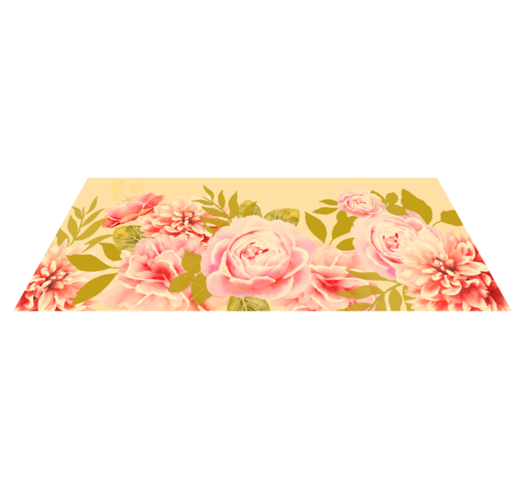 Tapis vinyle fleurs et plantes élégance florale épanouie - TenStickers