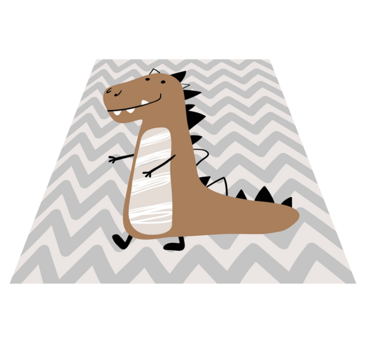 Tapis vinyle autres tapis bébé t-rex brun - TenStickers