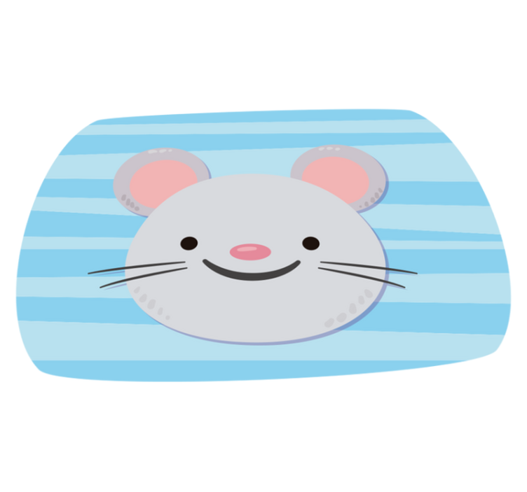 Tapis vinyle pour enfants joli visage de souris - TenStickers